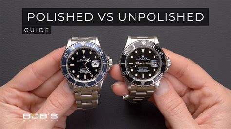 rolex before and after polish|how to remove scratches from rolex bracelet.